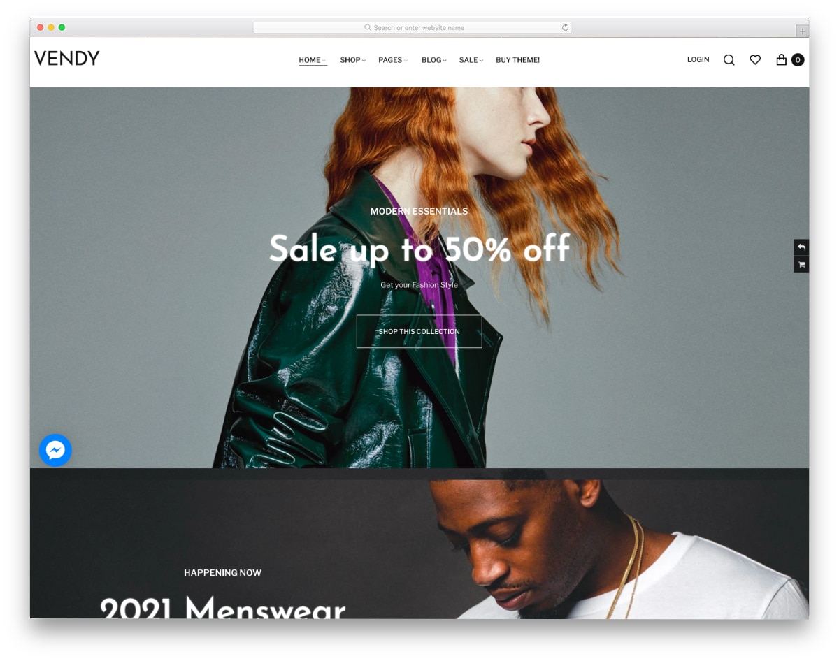 minimal-looking shopify parallax theme