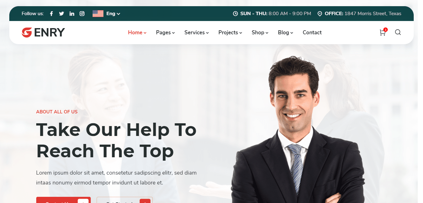 enry-finance-website-template