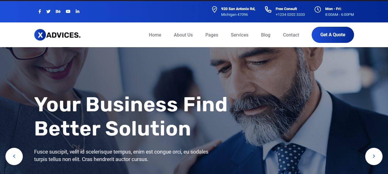 xadvices-finance-website-template