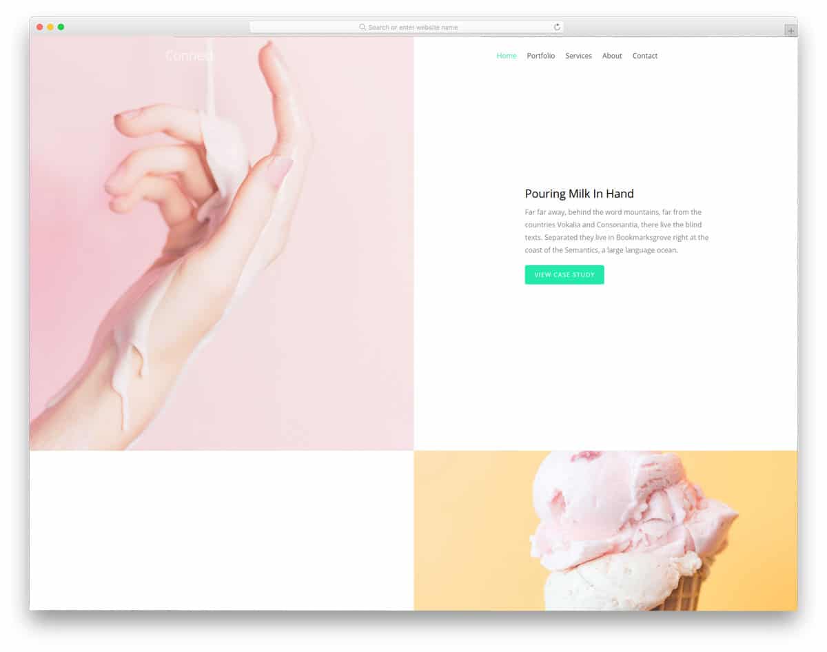 minimal portfolio website template