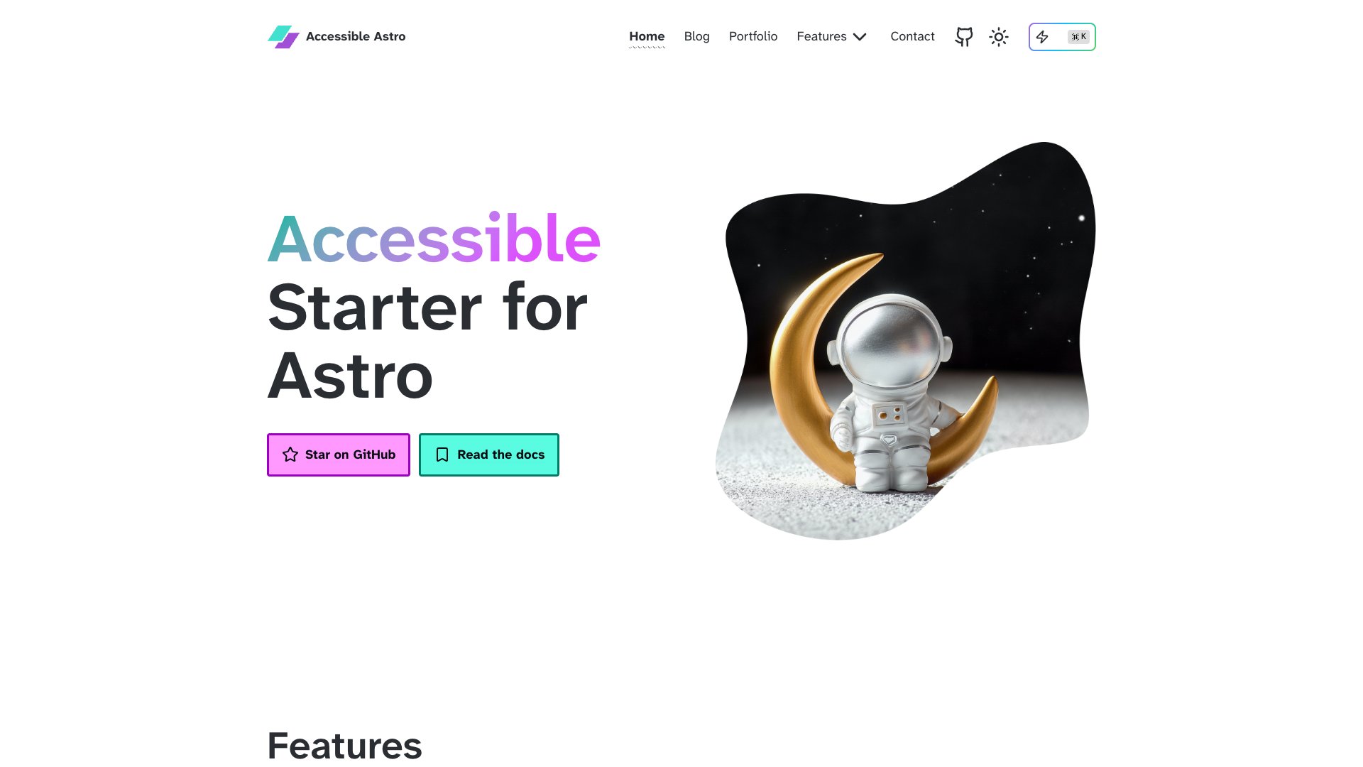 Accessible Astro Starter - Free Astro Accessible Template