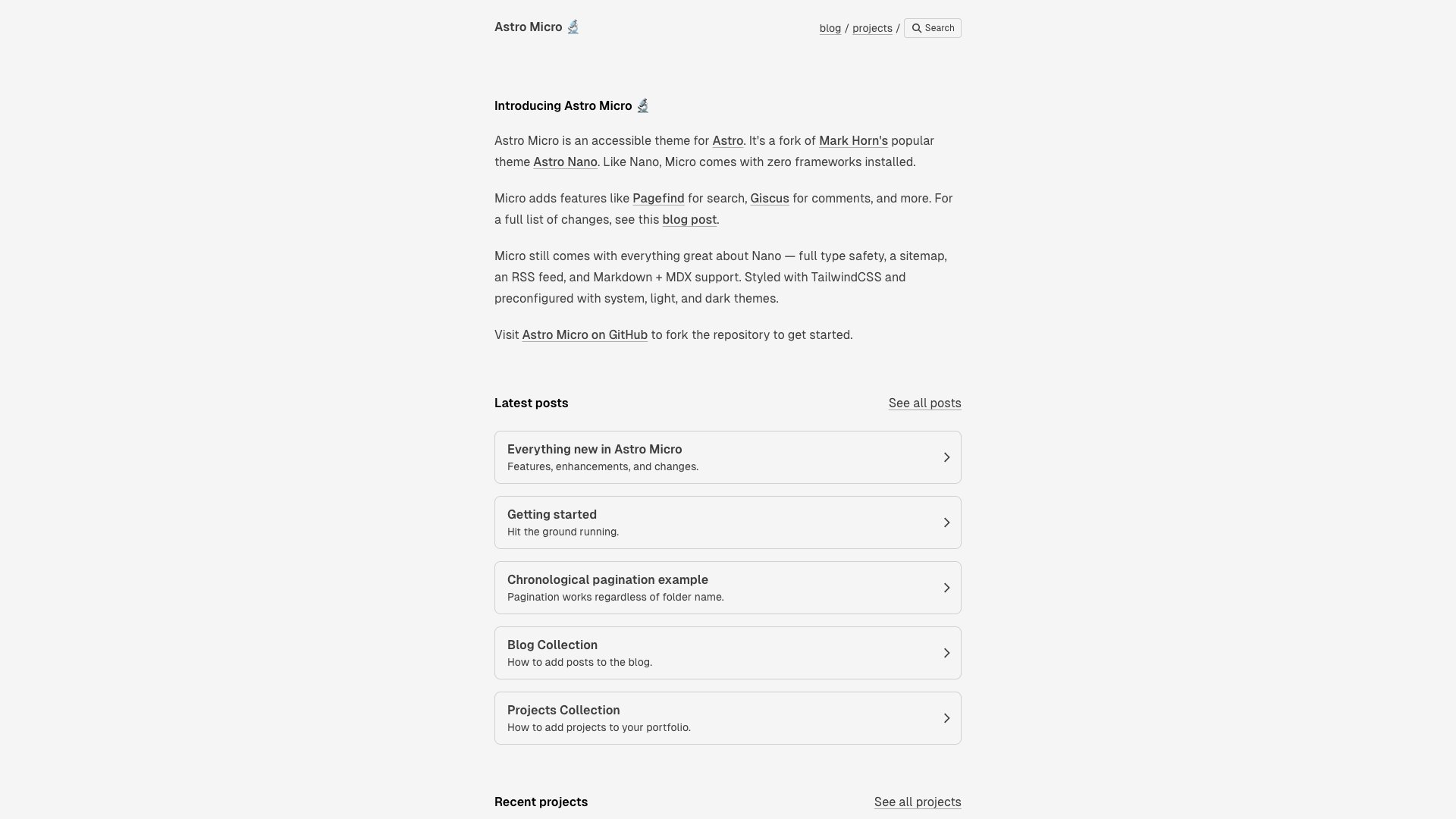Astro Micro - Free Astro Blog Template