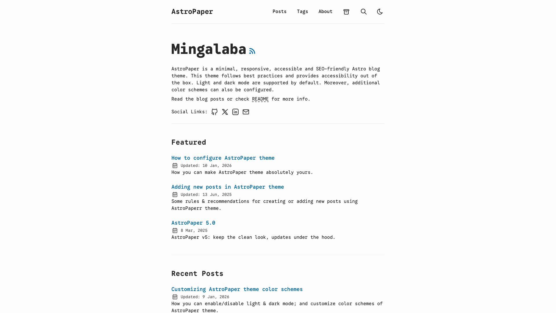 AstroPaper - Free Astro Blog Template