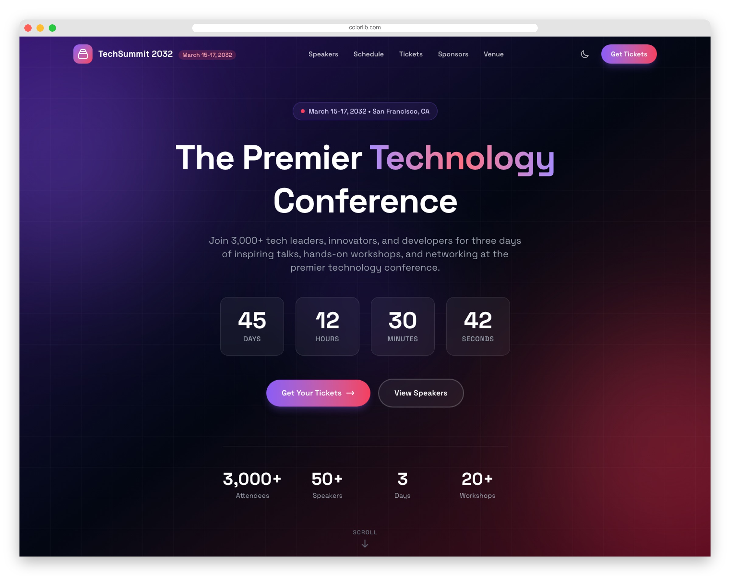 Eventor - Free Tailwind CSS Event Template