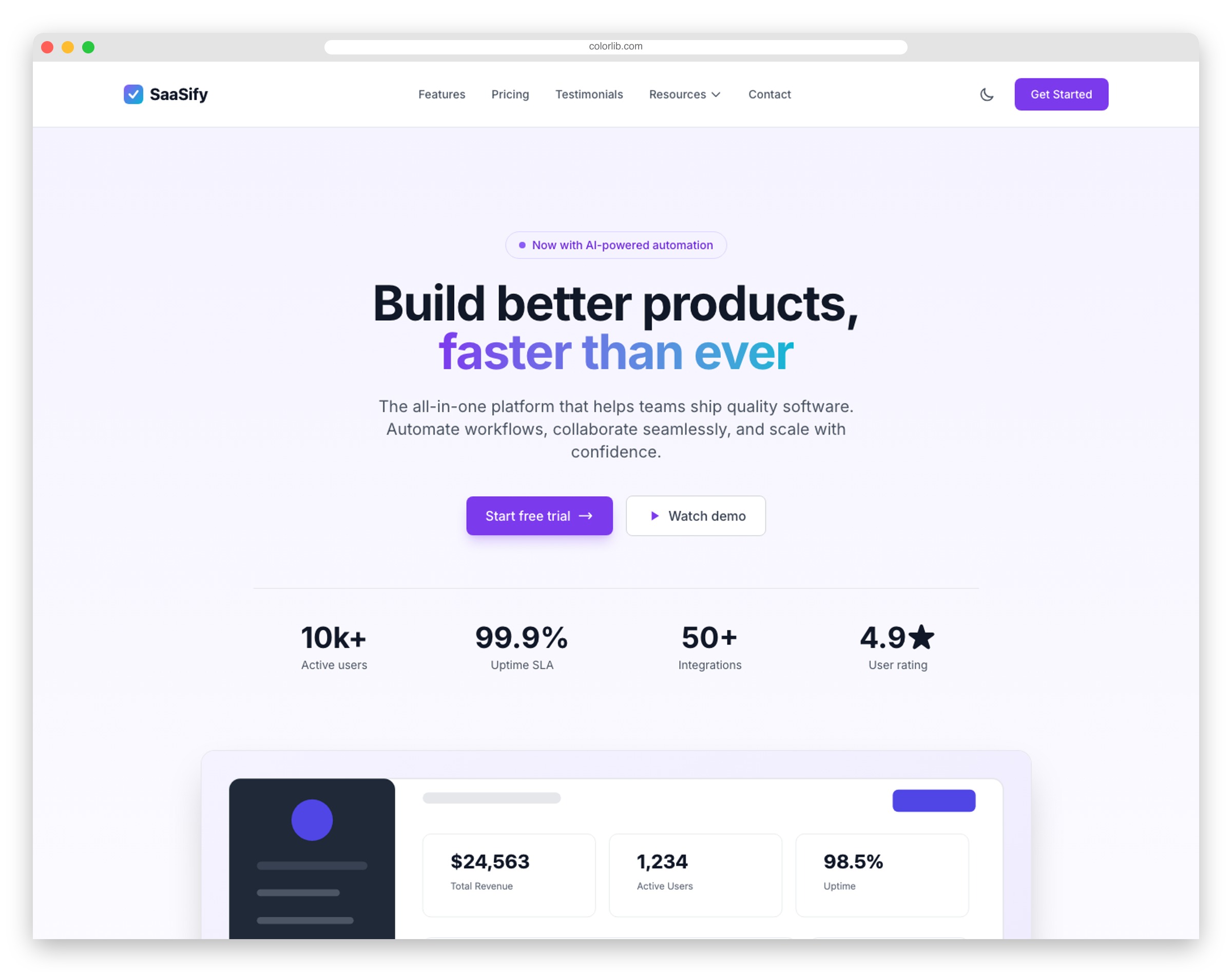 SaaSify - Free Tailwind CSS SaaS Template