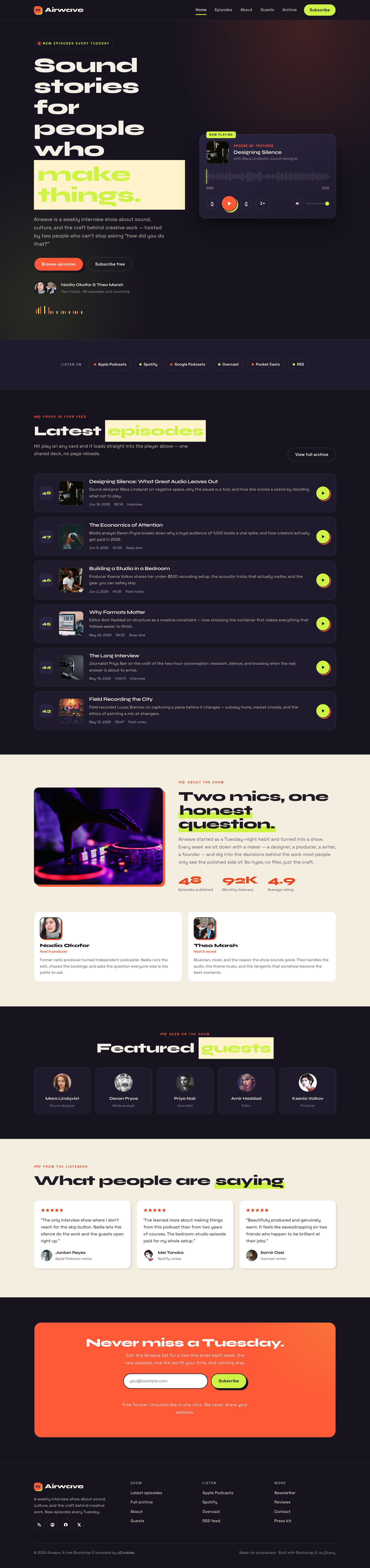 Airwave — full page preview