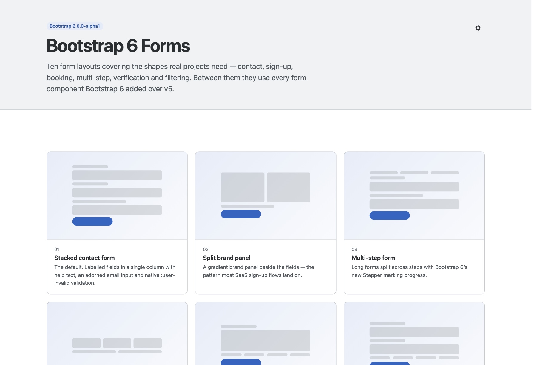 bs6-forms template preview