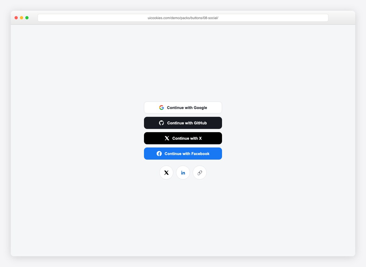 Social Sign-In Buttons — free CSS button templates by uiCookies