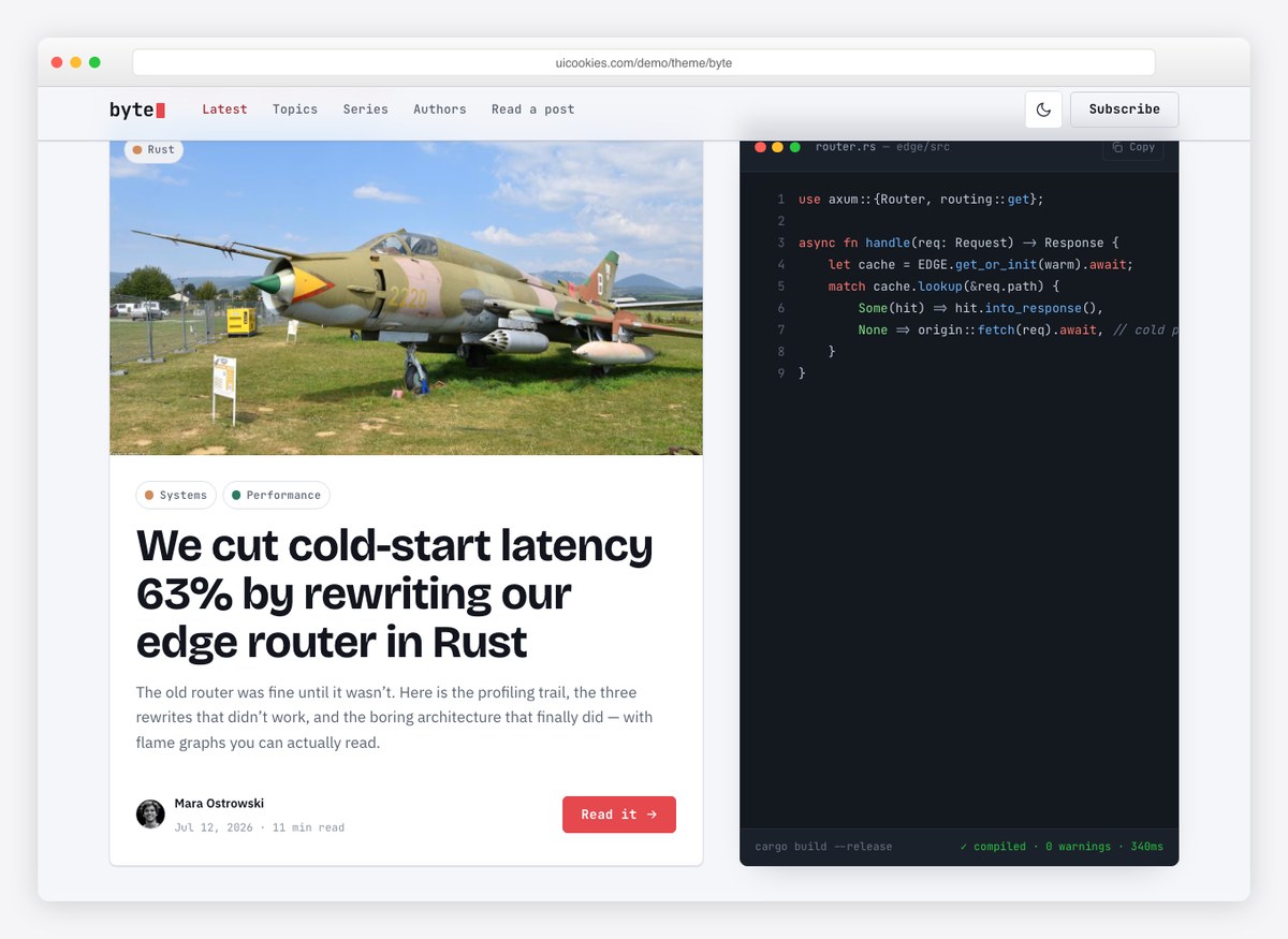 A developer's desk with source code open across two monitors.