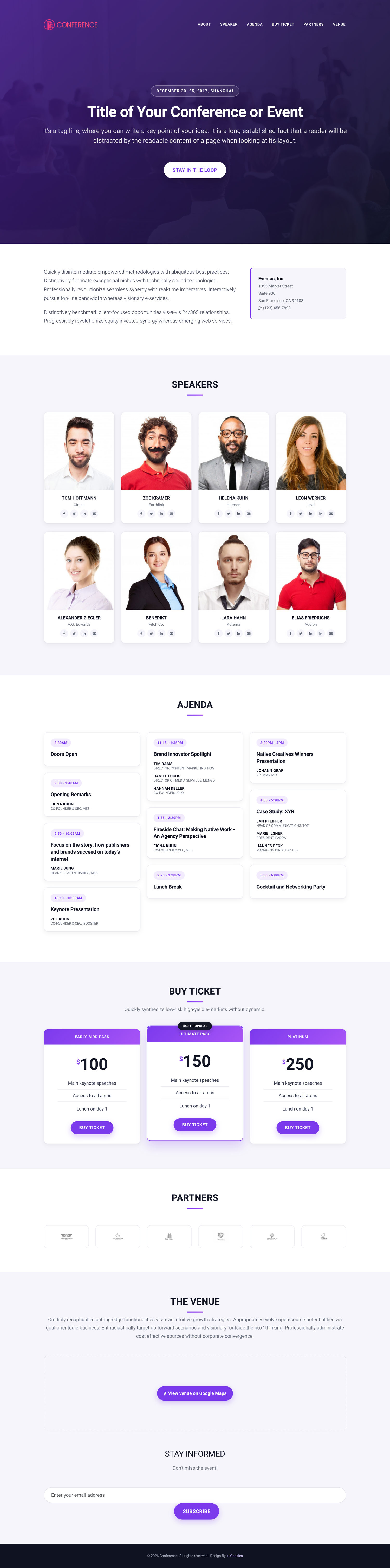 Conference — full page preview