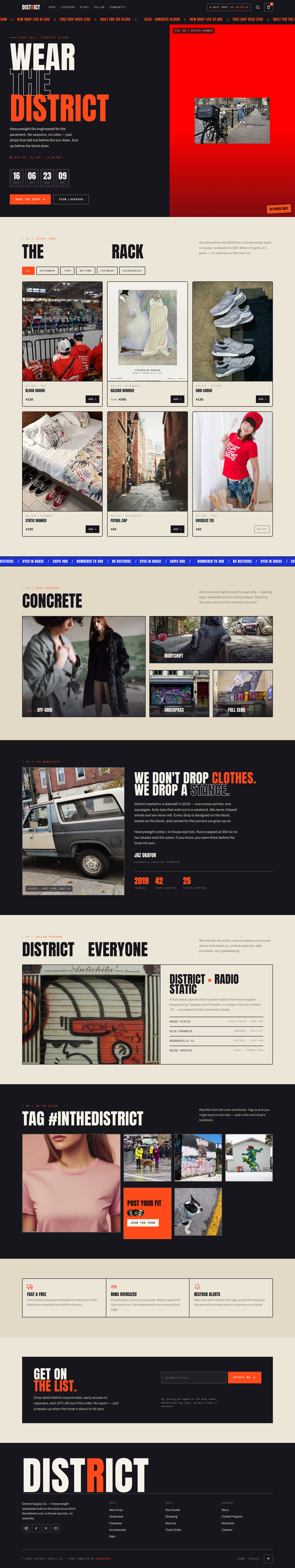 District — full page preview