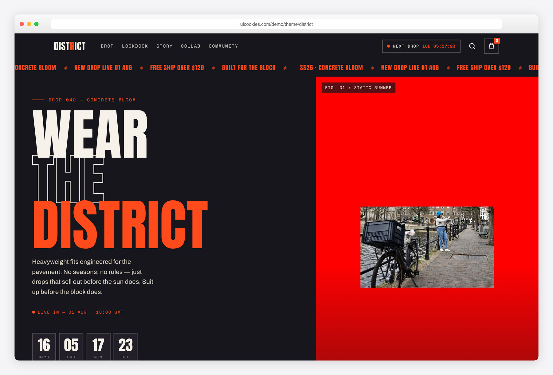 District — free website template by uiCookies