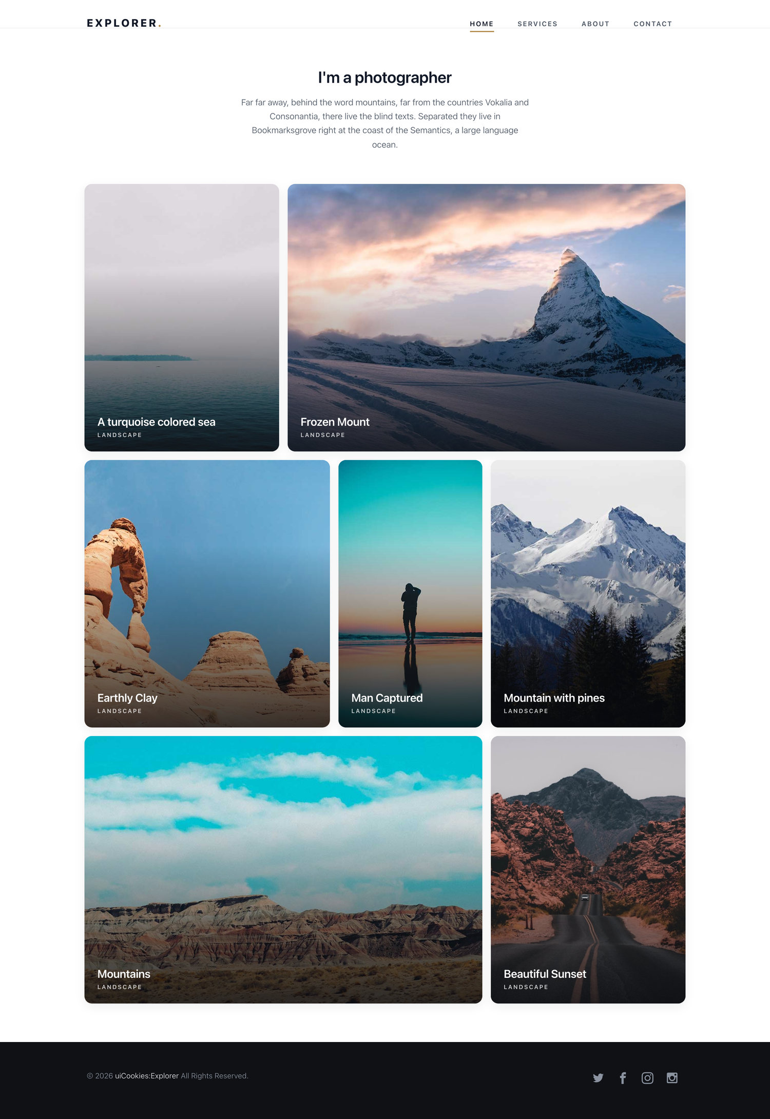 Explorer — full page preview