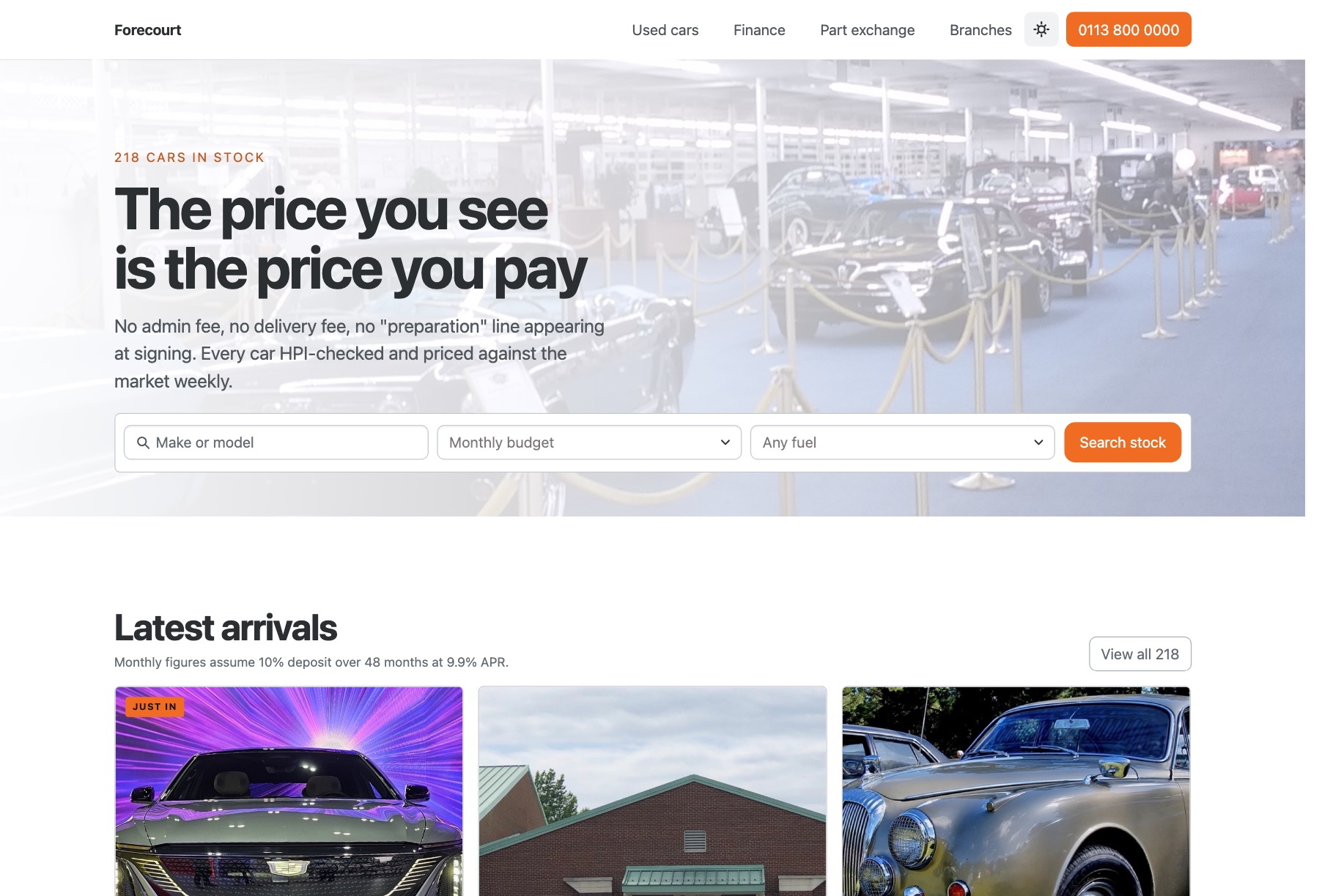 forecourt template preview