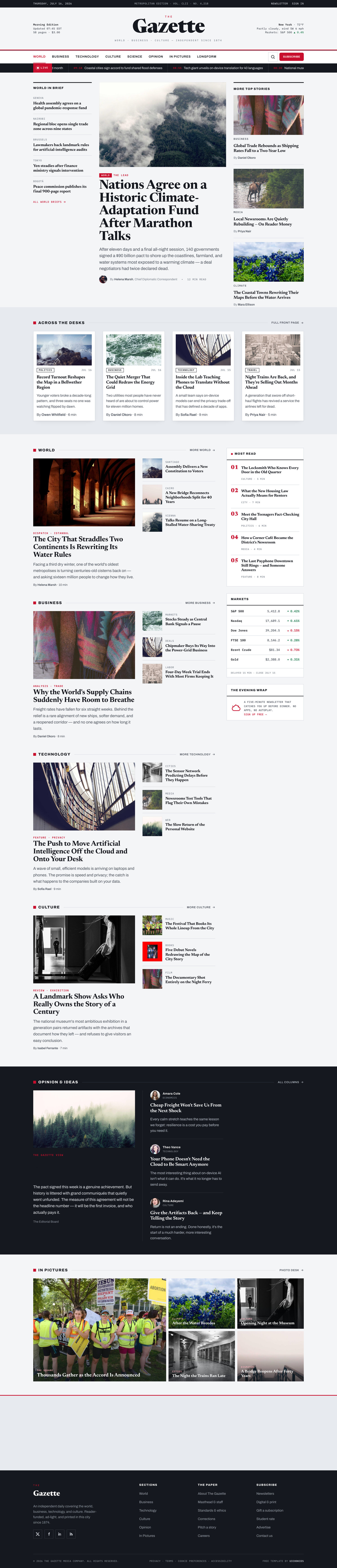 The Gazette — full page preview