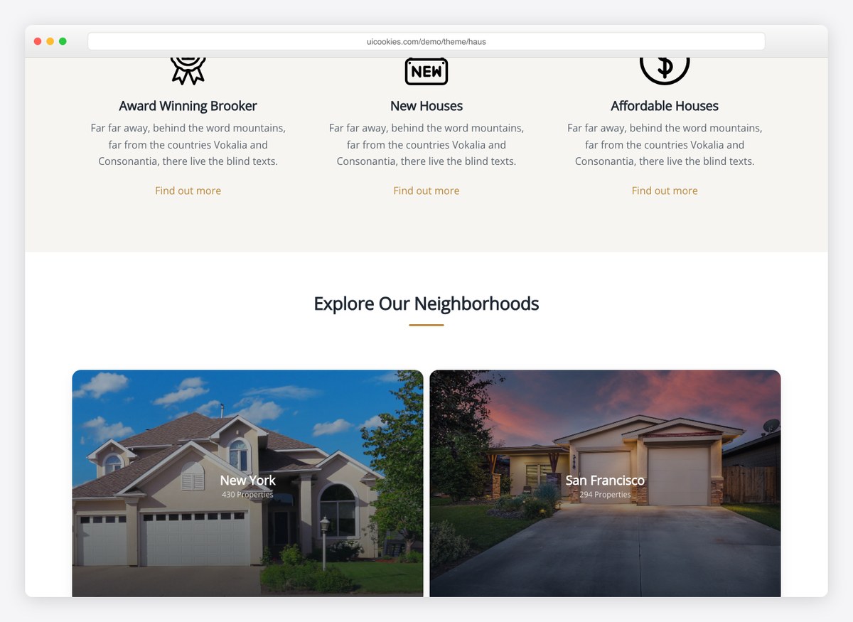 Haus template city property collections