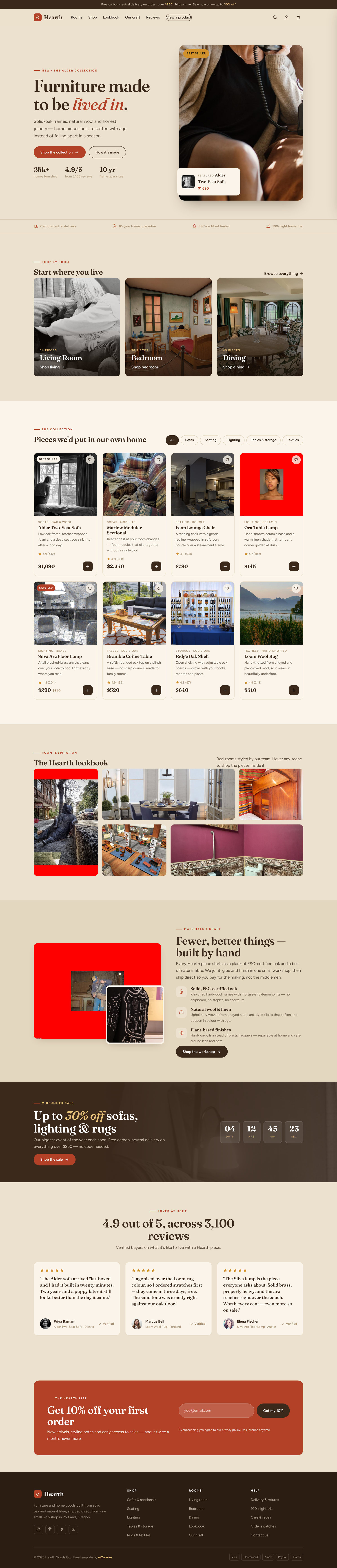 Hearth — full page preview