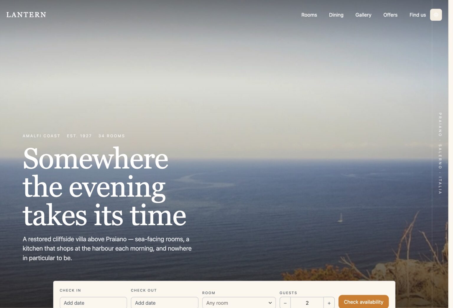 Lantern — Free Bootstrap 6 Hotel & Resort Website Template
