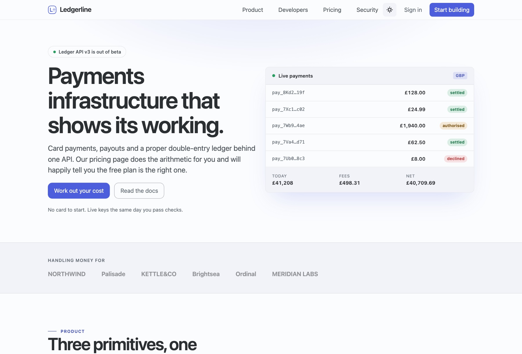 ledgerline template preview