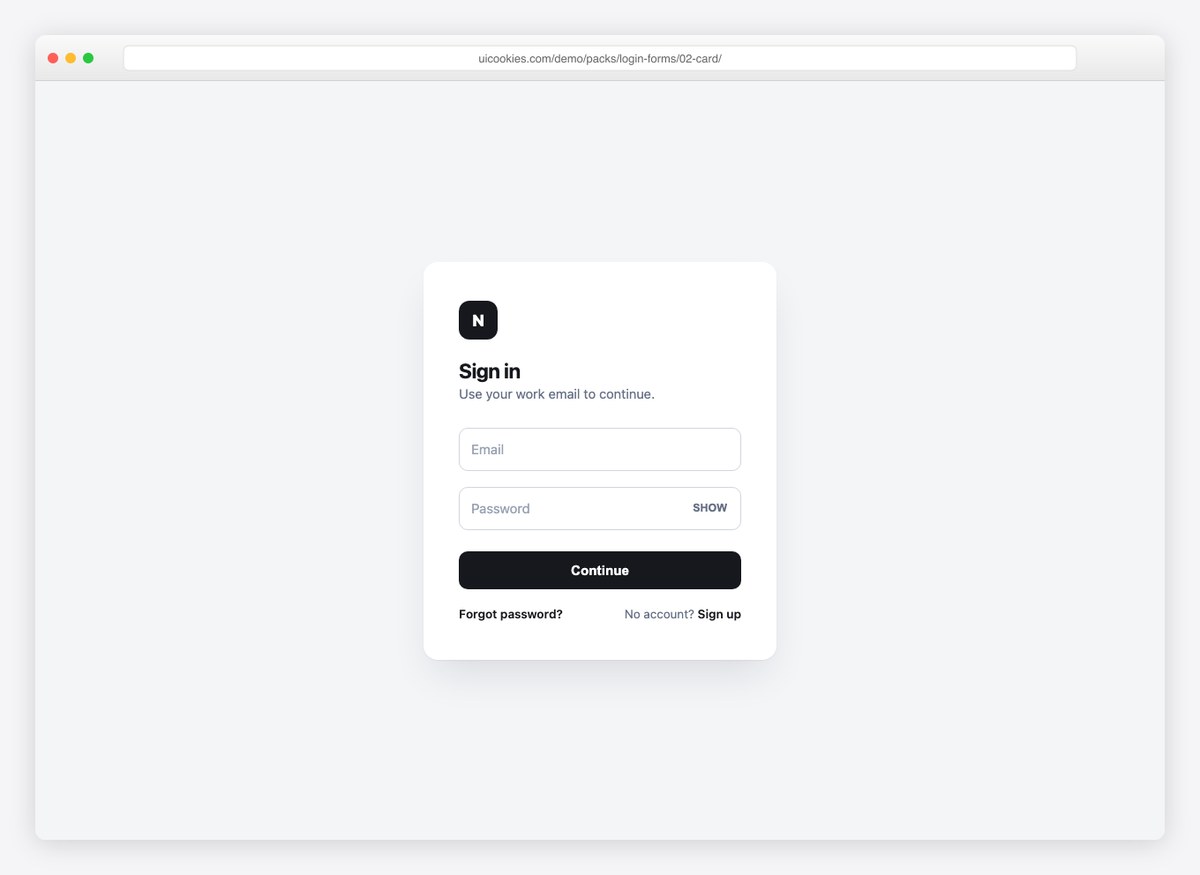 Minimal Card with Floating Labels — free HTML login form template by uiCookies