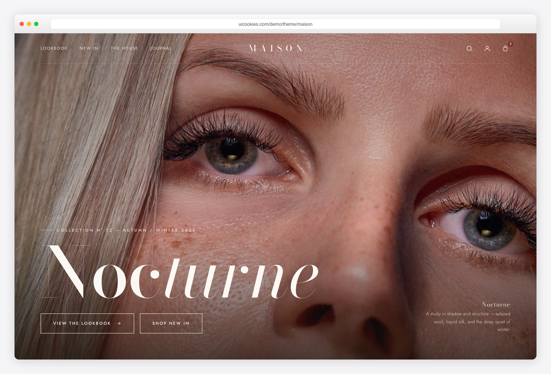 Maison — free Fashion website template by uiCookies