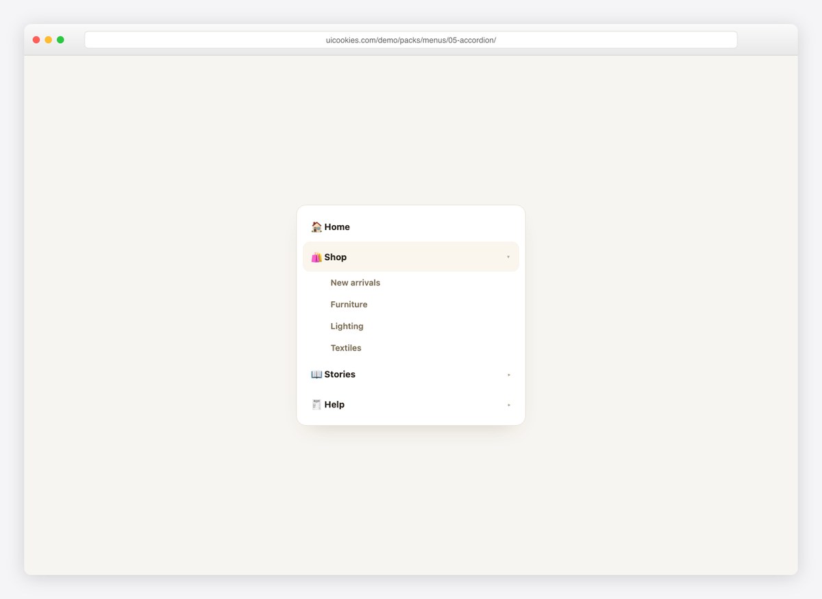 Accordion Menu — free CSS menu template by uiCookies