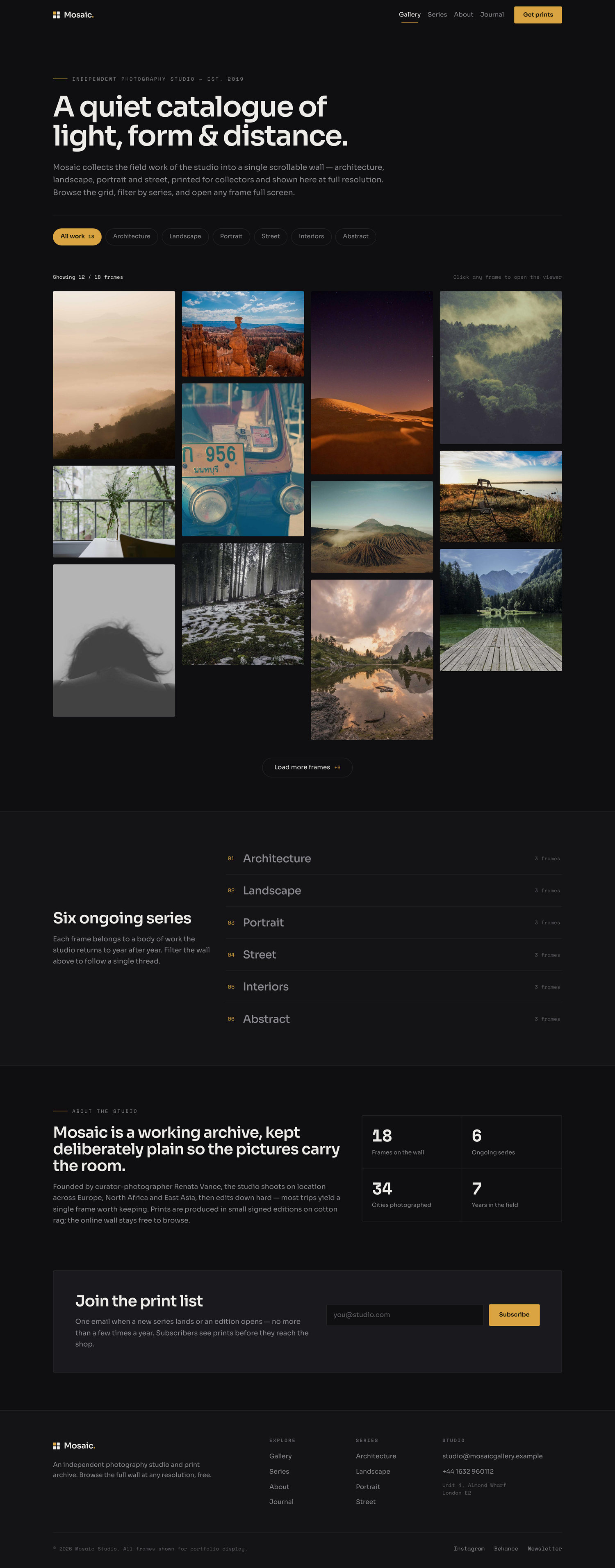 Mosaic — full page preview