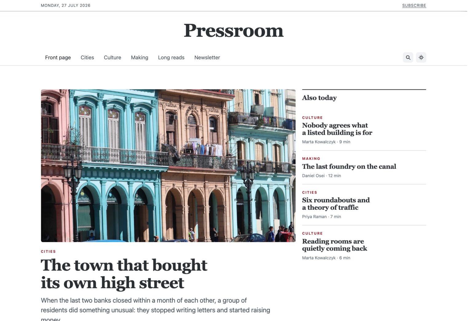 Pressroom — Free Bootstrap 6 Blog & Magazine Website Template
