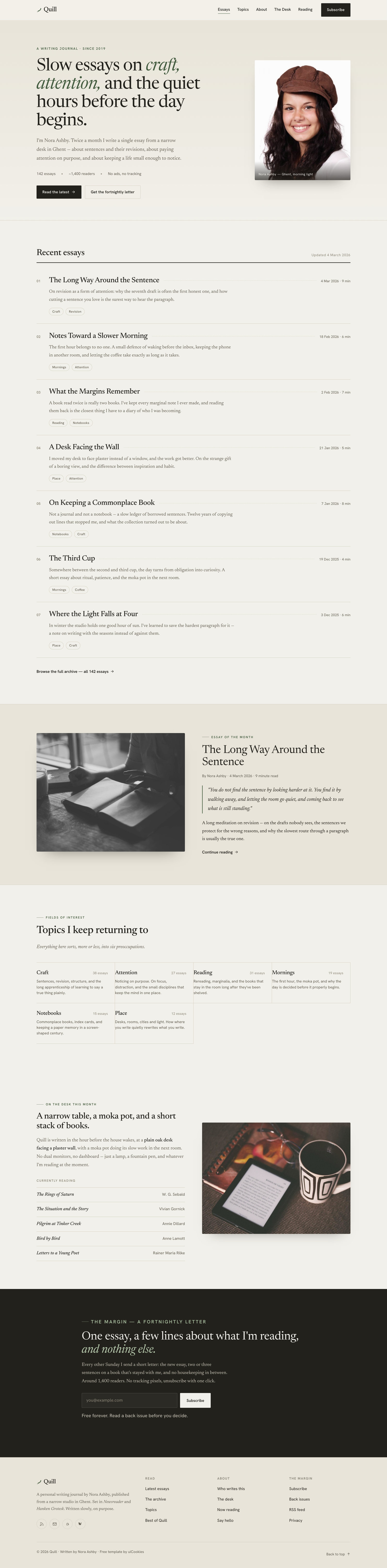 Quill — full page preview