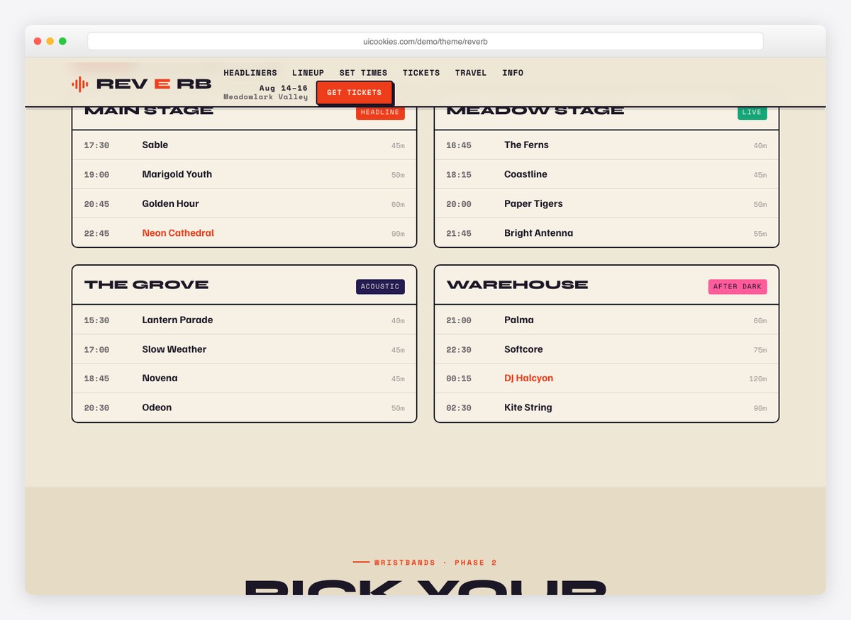Reverb — inside sections