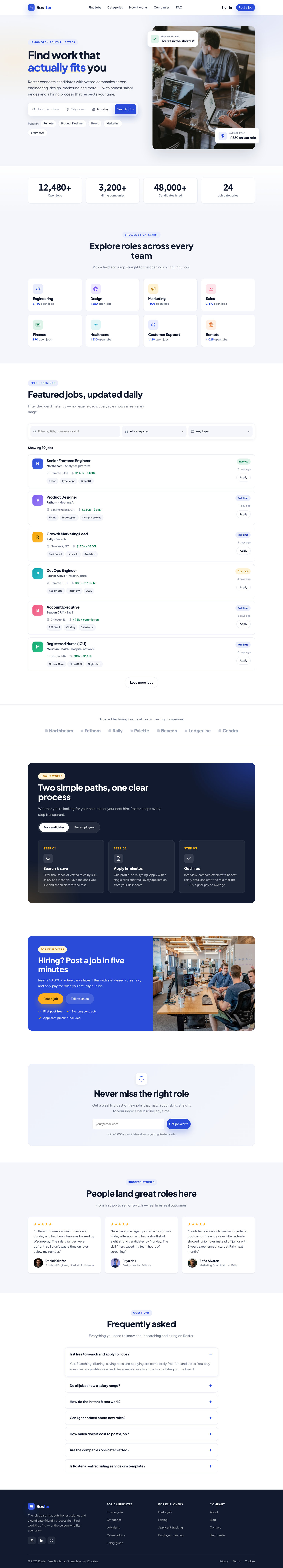 Roster — full page preview
