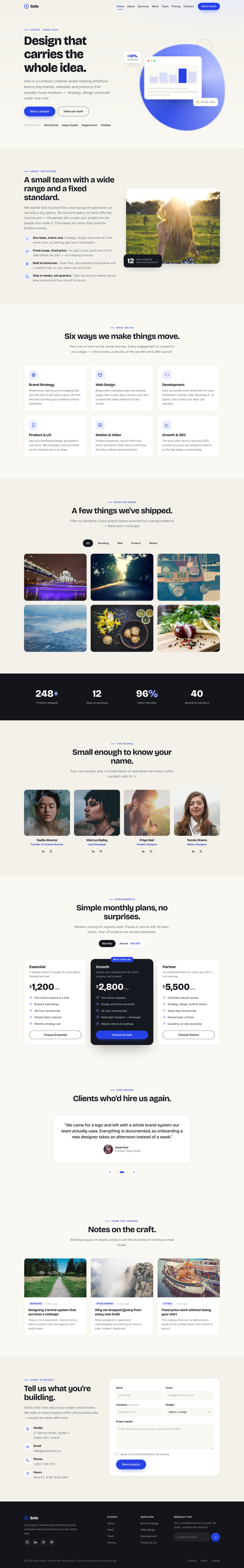 Solo — full page preview