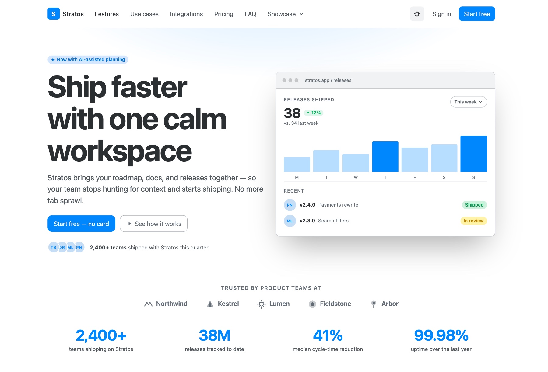 Stratos Bootstrap 6 SaaS template preview