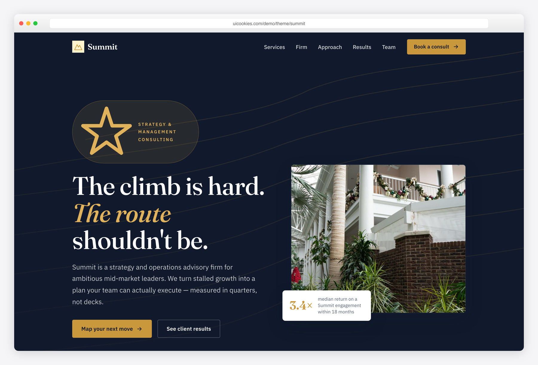 Summit — free Business website template by uiCookies