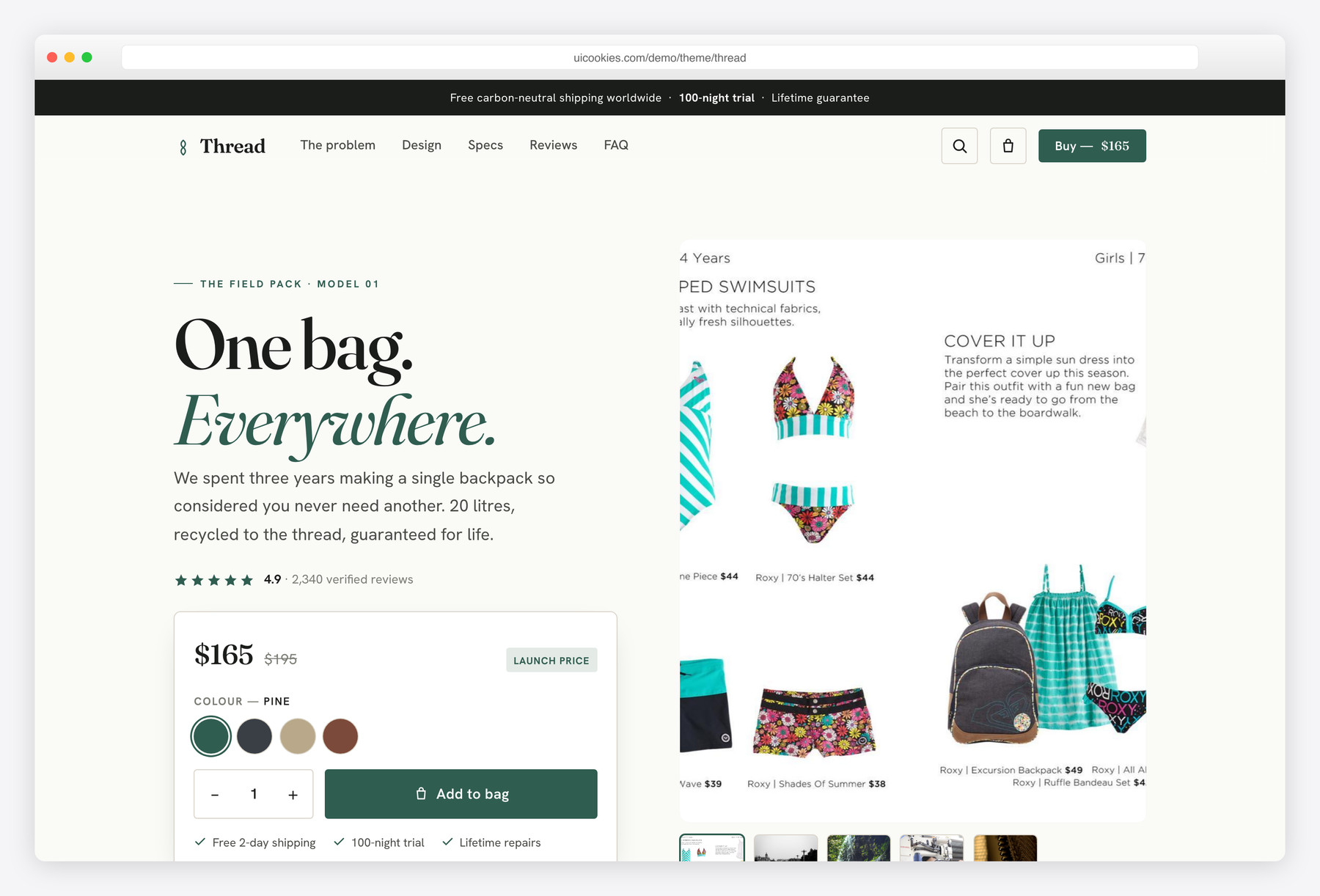 Thread — free website template by uiCookies