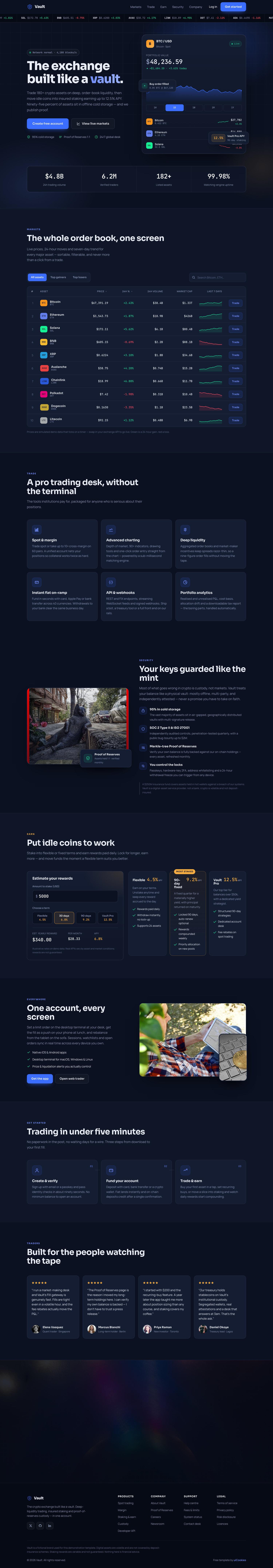 Vault — full page preview