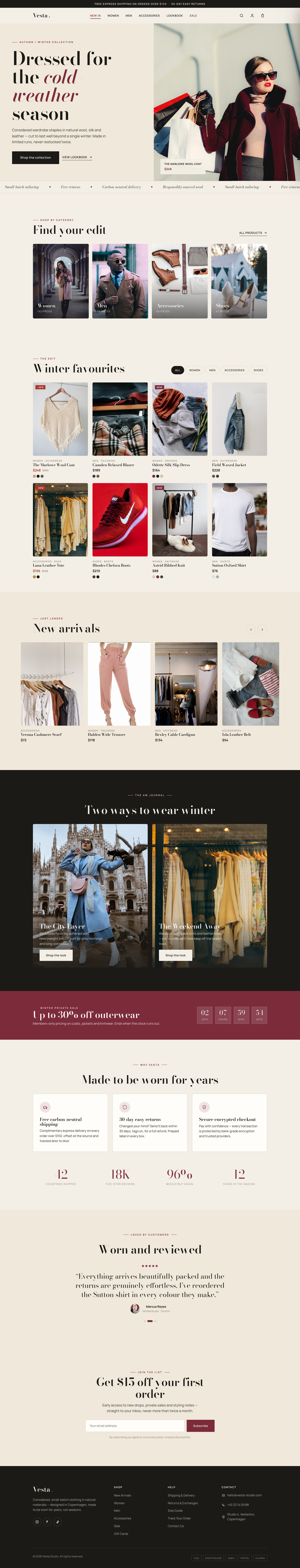 Vesta — full page preview