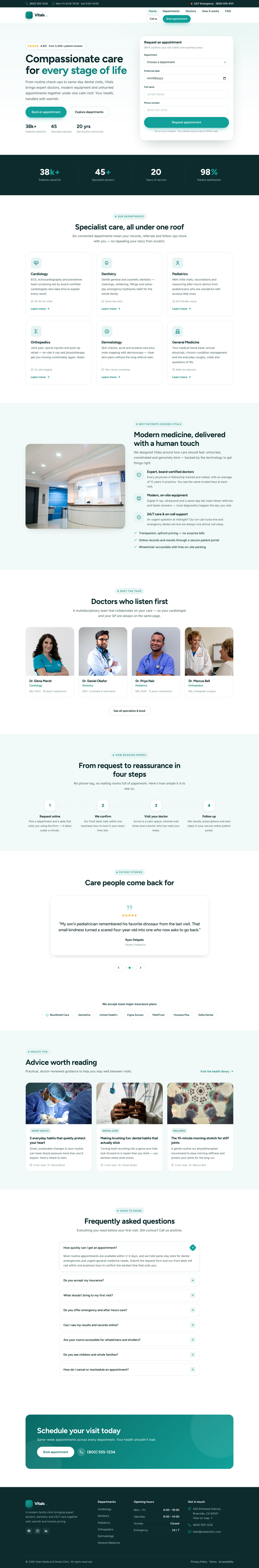 Vitals — full page preview