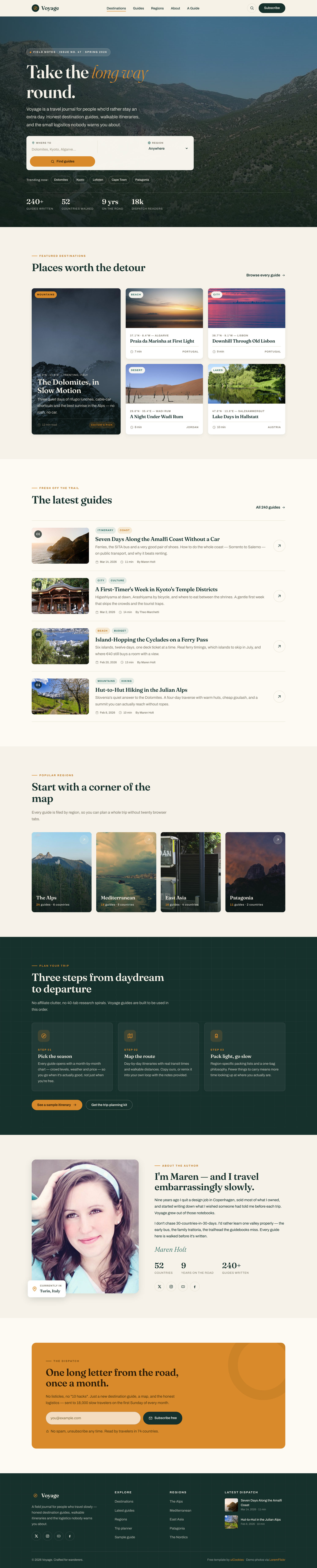 Voyage — full page preview