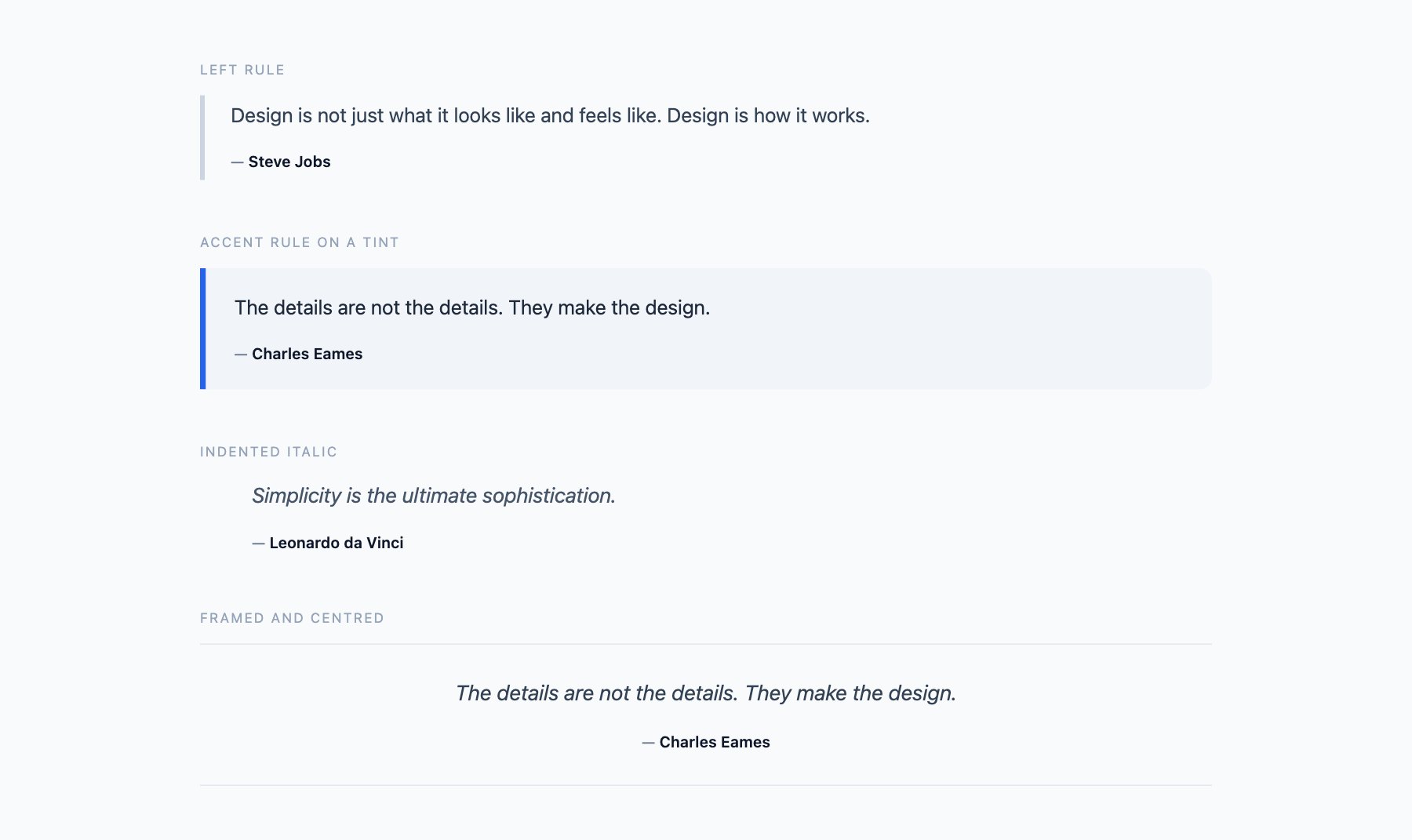 Classic Rules — free CSS blockquote styles by uiCookies
