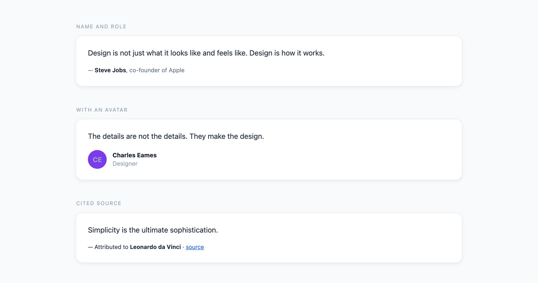 With Attribution — free CSS blockquote styles by uiCookies