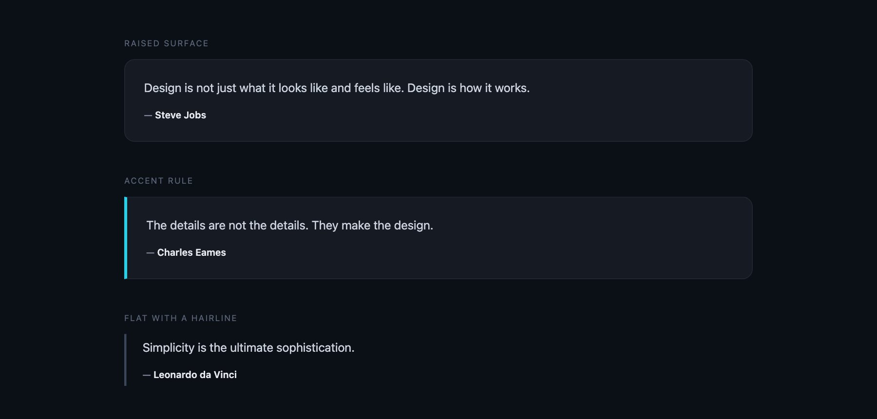 Dark Quotes — free CSS blockquote styles by uiCookies