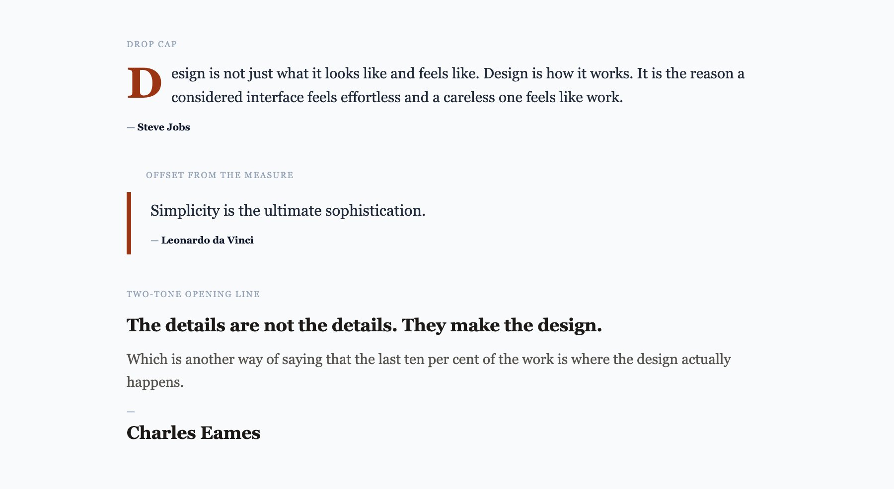 Editorial — free CSS blockquote styles by uiCookies