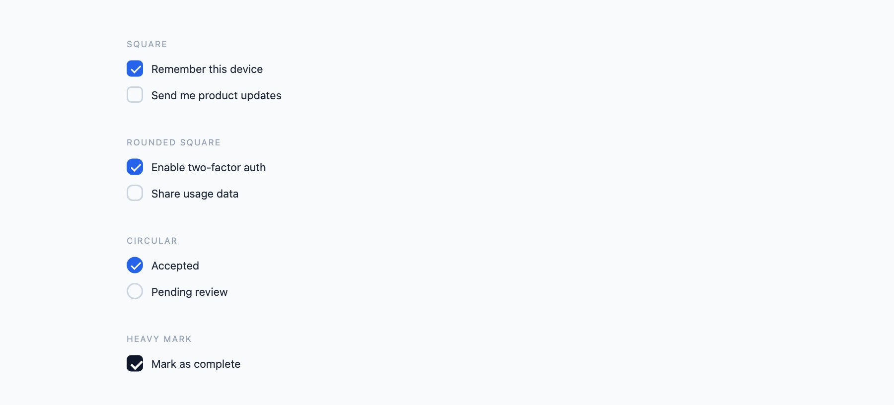 Checkbox Basics — free CSS checkbox and radio button designs by uiCookies