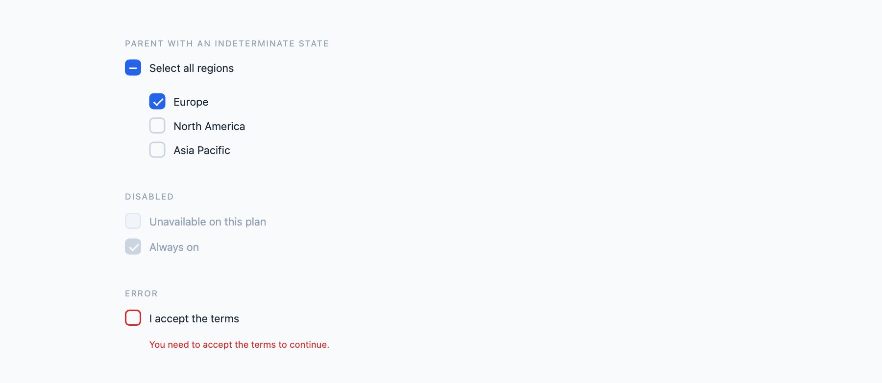 Checkbox States — free CSS checkbox and radio button designs by uiCookies