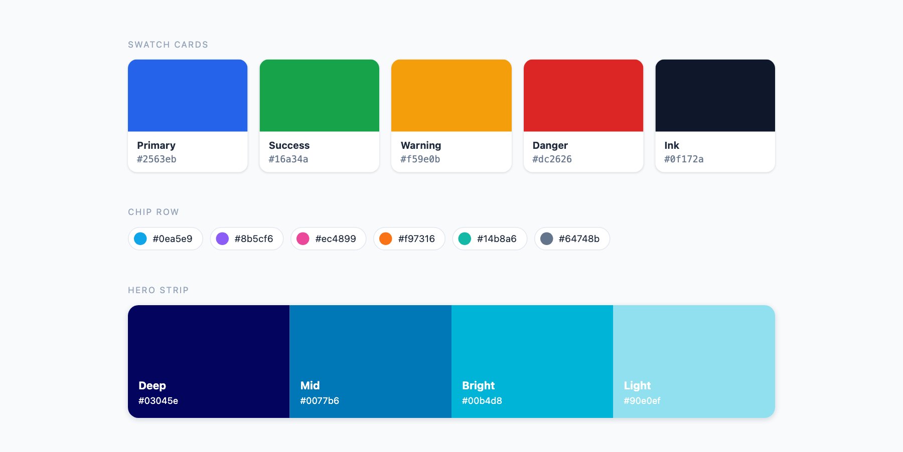 Swatch Components — free CSS colour palettes by uiCookies
