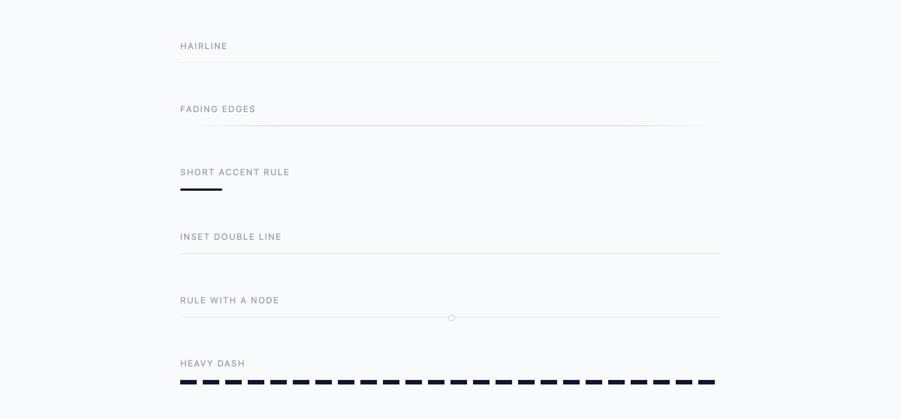Classic Rules — free CSS divider templates by uiCookies