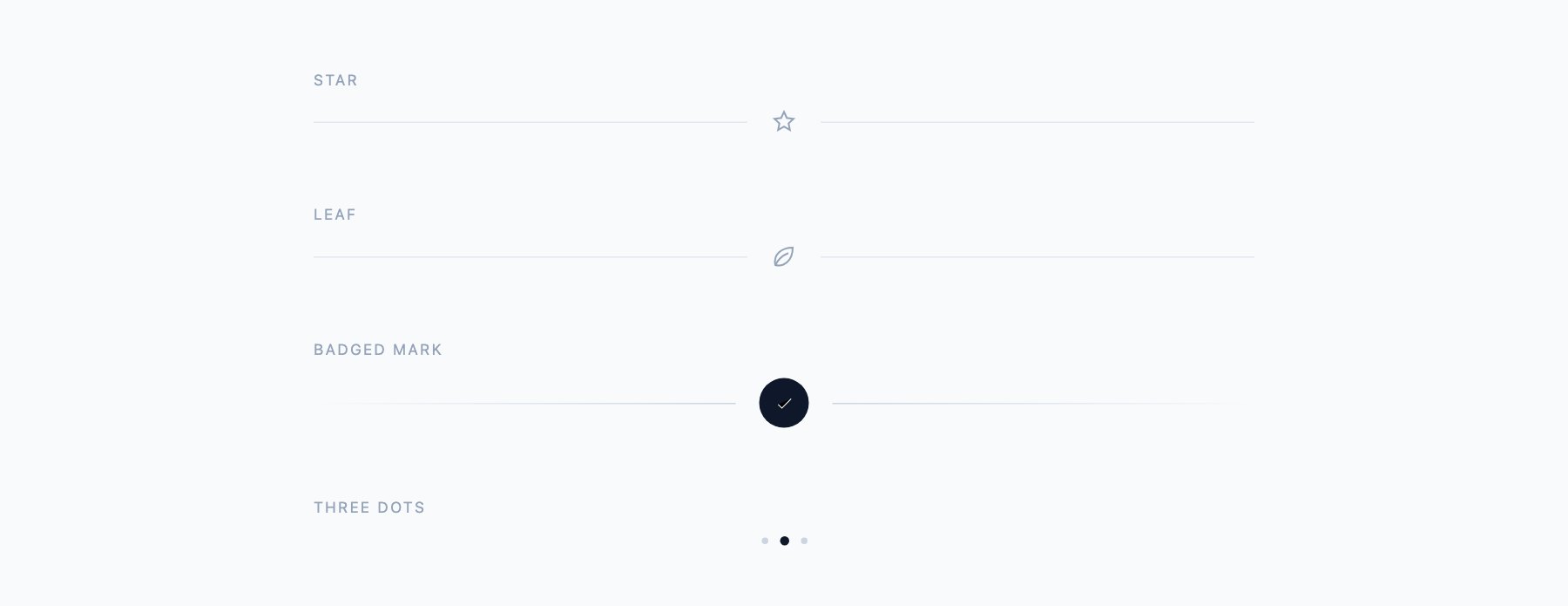 Icon Dividers — free CSS divider templates by uiCookies