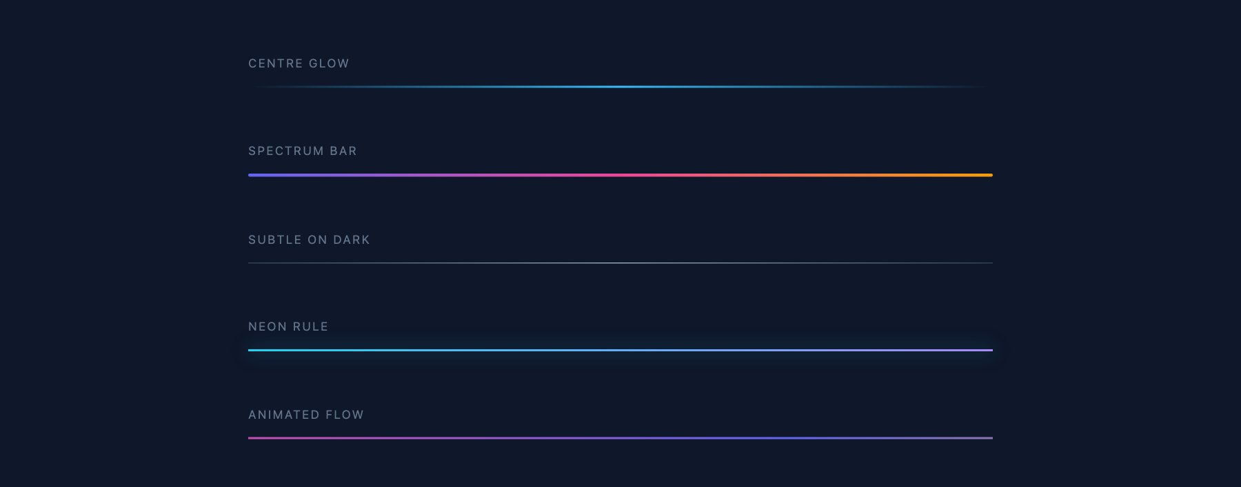 Gradient Dividers — free CSS divider templates by uiCookies