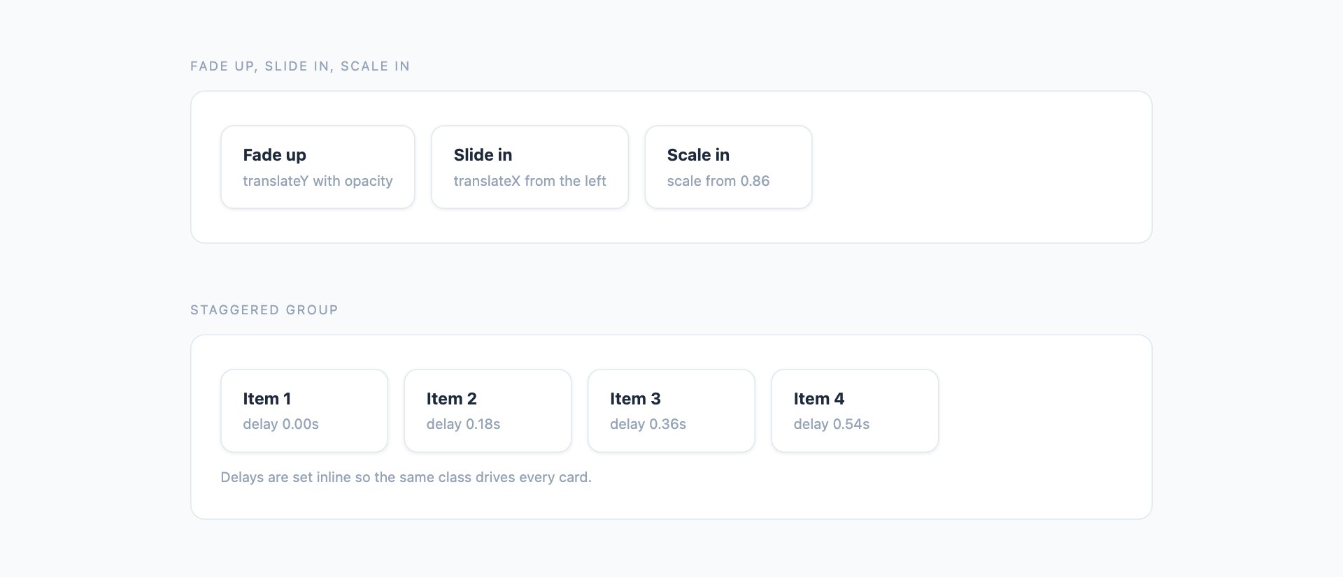 Entrance Animations — free CSS text and glow effects by uiCookies